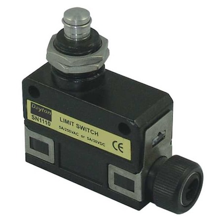 Limit Switch, Plunger, SPDT, 5A at 240V AC, Actuator Location: Top MPN:13F515