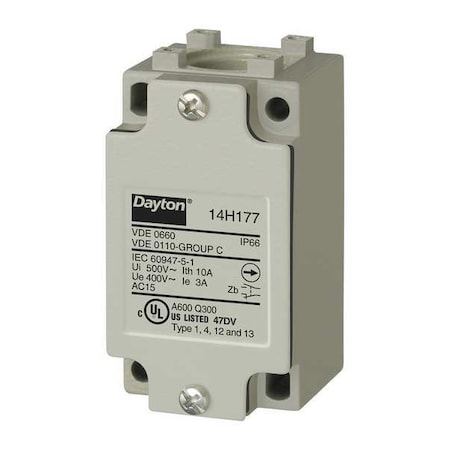 Limit Switch Body, 1NO/1NC, 10A at 250V MPN:14H177