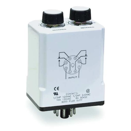 Single Function Time Delay Relay, Octal, Cycle On, 1 Functions 120V AC, DPDT MPN:1EGD1