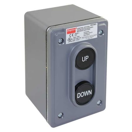 Push Buttn Cntrol Statn, 2NO, Up/Down, 22mm MPN:20C803