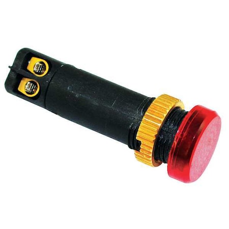 Raised Indicator Light, 12mm, 6V, Red MPN:22NY84