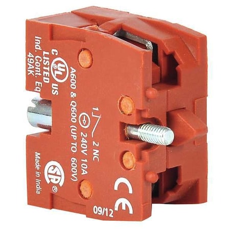 Contact Block, Mounting Base, 22Mm, 1NC MPN:30G076
