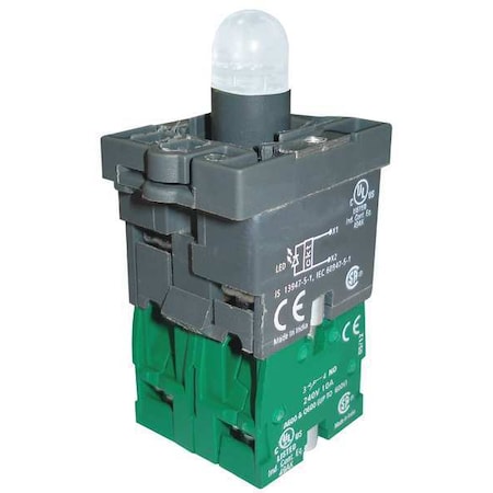 LampModAndContactBlock, 2NO, Green, 22mm MPN:30G163
