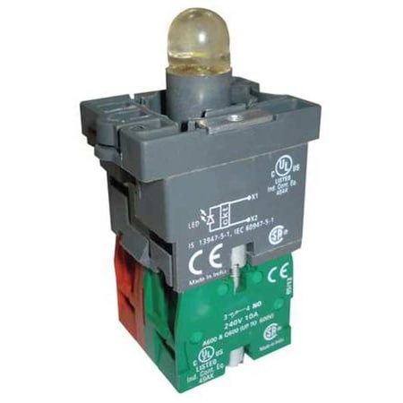 LampModAndContactBlock, 1NO/1NC, Red, 22mm MPN:30G185