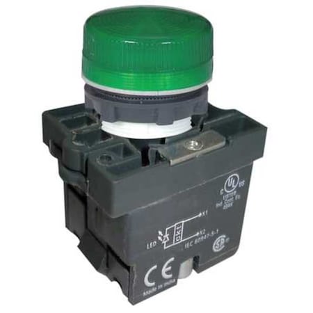 Pilot Light, Green, 22mm, LED MPN:30G217
