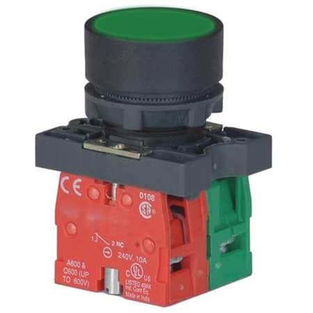 Push Button Operator, 22 mm, 1NO/1NC, Green MPN:30G233