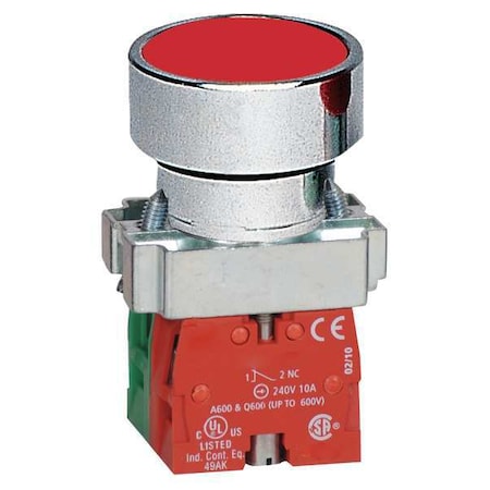 Push Button Operator, 22 mm, 1NO/1NC, Red MPN:30G238
