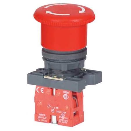 Emergency Stop Push Button, 22 mm, 1NC, Red MPN:30G252