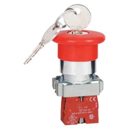 Emergency Stop Push Button, 22 mm, 1NC, Red MPN:30G257