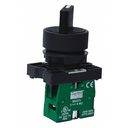 Selector Switch, Non-Illum, 2 Pos, 22 mm MPN:30G264