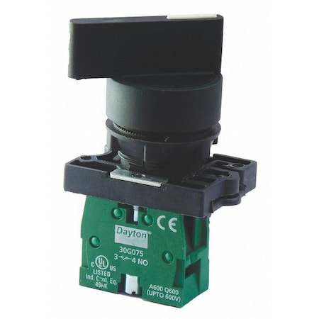 Selector Switch, Non-Illum, 2 Pos, 22 mm MPN:30G266