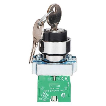 SelectorSwitch, Keyed, Non-Illum, 2Pos, 22mm MPN:30G269