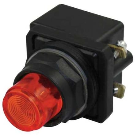 Pilot Light, LED, 120VAC, 30mm, Plastic, RD MPN:30G396