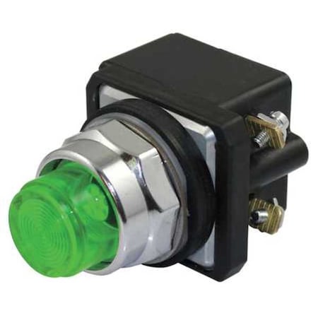 Pilot Light, LED, 120VAC/DC, 30mm, Chrome, GR MPN:30G399
