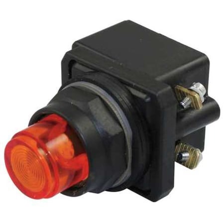 PilotLight, LED, 120VAC/DC, 30mm, Plastic, RD MPN:30G403