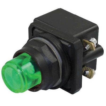 PilotLight, LED, 120VAC/DC, 30mm, Plastic, GR MPN:30G404
