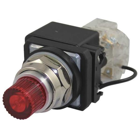 Pilot Light, LED, 120VAC, 30mm, Chrome, RD MPN:30G417