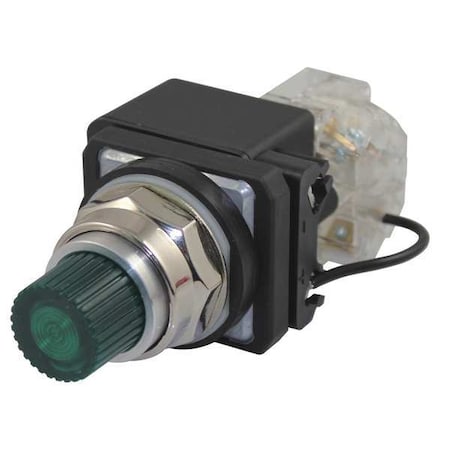 Pilot Light, LED, 120VAC/DC, 30mm, Chrome, GR MPN:30G424