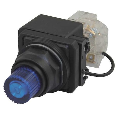 PilotLight, LED, 120VAC/DC, 30mm, Plastic, BL MPN:30G428