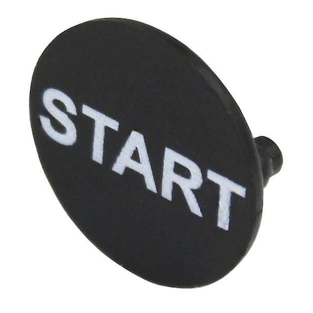 Legend Plate, Start, White/Black, Round MPN:32J078