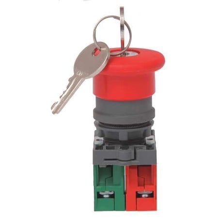 Emergency Stop Push Button, 22 mm, 1NO/1NC, Red MPN:32UK35