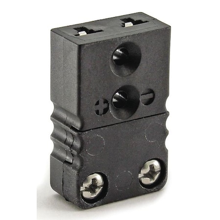 Thermocouple Jack, J, Black, 2 Flat Pins MPN:36GK87