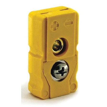 Thermocouple Jack, K, Yellow, Flat Pin MPN:36GK89