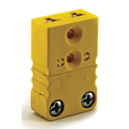 Thermocouple Jack, K, Yellow, 2 Flat Pins MPN:36GK90