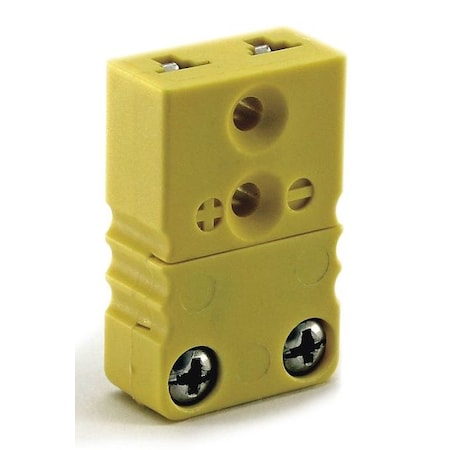 Thermocouple Jack, K, Yellow, 2 Flat Pins MPN:36GK91