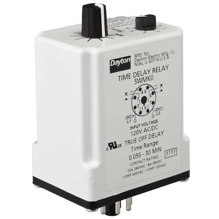 Single Function Time Delay Relay, Octal, Off Delay, 1 Functions 24V AC/DC, DPDT MPN:5WMK2