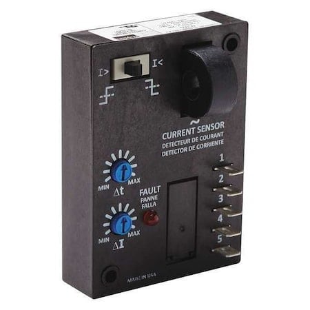 AdjCurrentSensorRelay, 10A, 120VAC, 4Pin MPN:6C055