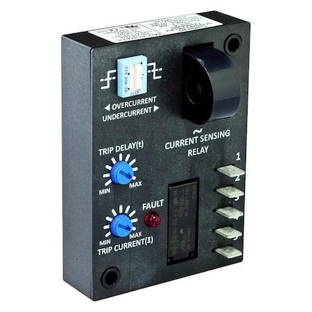 AdjCurrentSensorRelay, 10A, 240VAC, 4Pin MPN:6C057