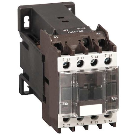 IEC Magnetic Contactor, No Auxiliary Contacts, 24V DC, 4 P, Non-Reversing MPN:6ECE5
