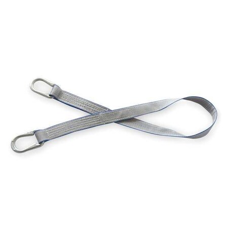 Web Sling, Type U, 6 ft L, 2 in W, Polyester, Silver MPN:1DNG4