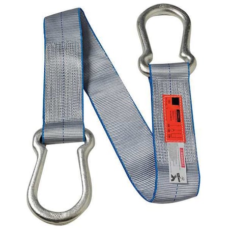 Web Sling, Type U, 6 ft L, 4 in W, Polyester, Silver MPN:1DNG5