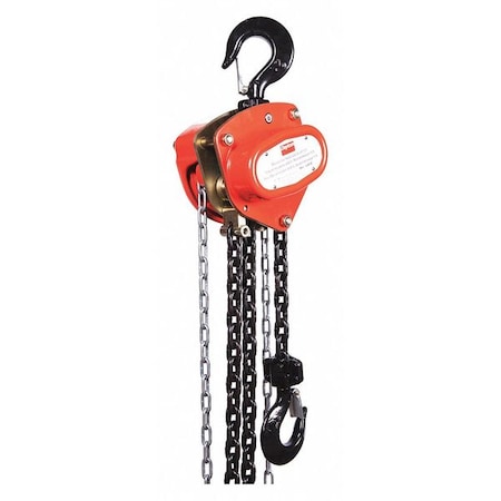Manual Chain Hoist, 4000 lb., Lift 10 ft. MPN:1VW58