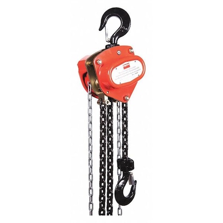 Manual Chain Hoist, 4000 lb., Lift 20 ft. MPN:1VW60