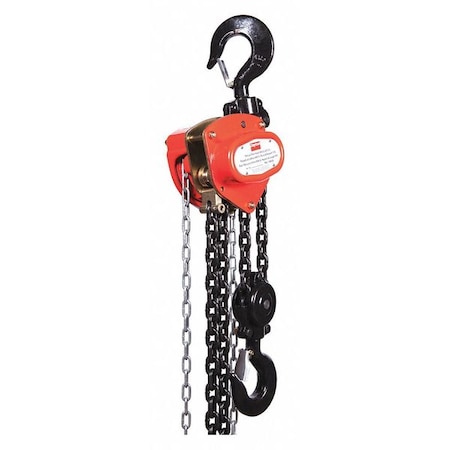 Manual Chain Hoist, 6000 lb., Lift 15 ft. MPN:1VW62