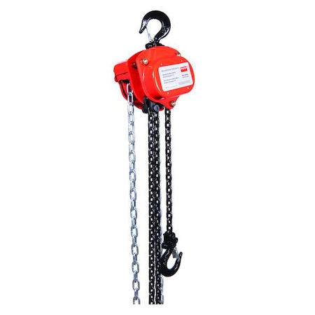 Manual Chain Hoist, 1000 lb., Lift 10 ft. MPN:29XP24