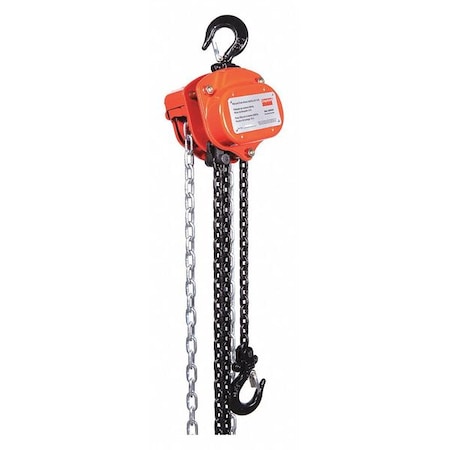 Manual Chain Hoist, 1000 lb., Lift 15 ft. MPN:29XP25