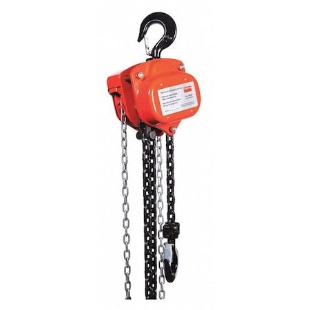Manual Chain Hoist, 4000 lb., Lift 10 ft. MPN:29XP30
