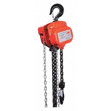 Manual Chain Hoist, 4000 lb., Lift 15 ft. MPN:29XP31