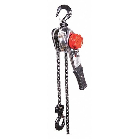 Lever Chain Hoist, 1, 500 lb Load Capacity, 20 ft Hoist Lift, 29/32 in Hook Opening MPN:29XP37