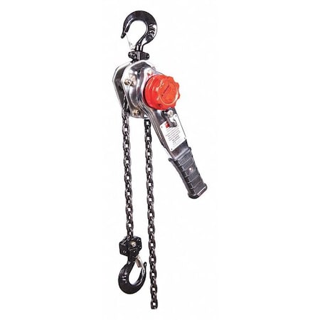 Lever Chain Hoist, 1, 500 lb Load Capacity, 5 ft Hoist Lift, 29/32 in Hook Opening MPN:29XP38