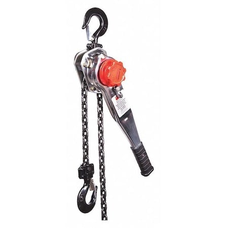 Lever Chain Hoist, 3, 000 lb Load Capacity, 10 ft Hoist Lift, 1 7/64 in Hook Opening MPN:29XP39