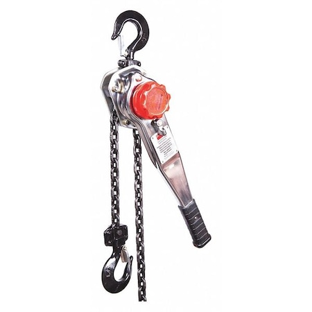 Lever Chain Hoist, 3, 000 lb Load Capacity, 5 ft Hoist Lift, 1 7/64 in Hook Opening MPN:29XP41