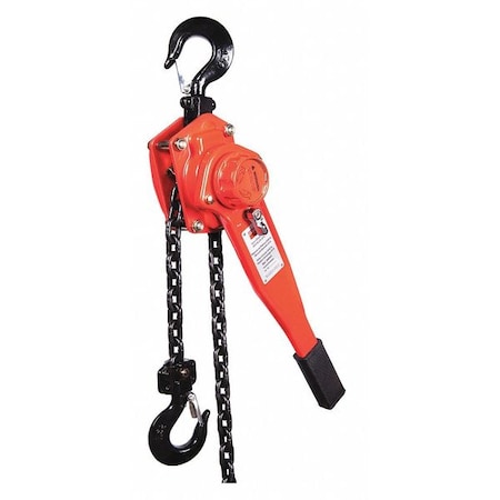 Lever Chain Hoist, 3, 000 lb Load Capacity, 20 ft Hoist Lift, 1 7/64 in Hook Opening MPN:29XP50