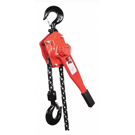 Lever Chain Hoist, 6, 000 lb Load Capacity, 20 ft Hoist Lift, 1 29/64 in Hook Opening MPN:29XP52