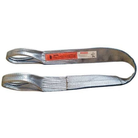 Web Sling, Type 3, 6 ft L, 2 in W, Polyester, Gray MPN:2MJZ3