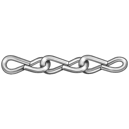 Jack Chain, Single, SS, Sz 16, 10 Lb, 100 Ft MPN:2ZDG8